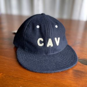 Navy Ebbets Fielt Adjustable wool vintage ball cap 7 1/4